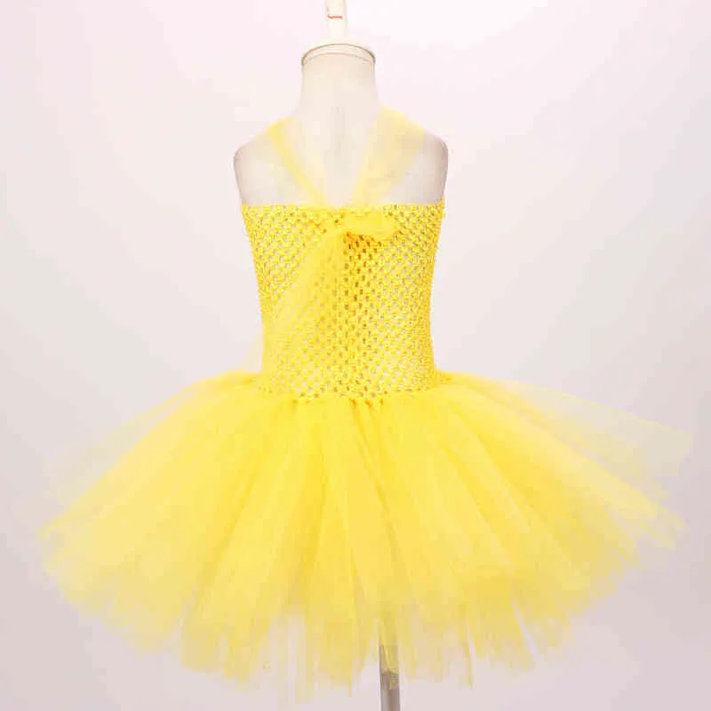 Yellow Chicken Girls Tutu Dress with Headband Animal Baby Girls Birthday Party Dress Up Halloween Children Cosplay Costume (15)