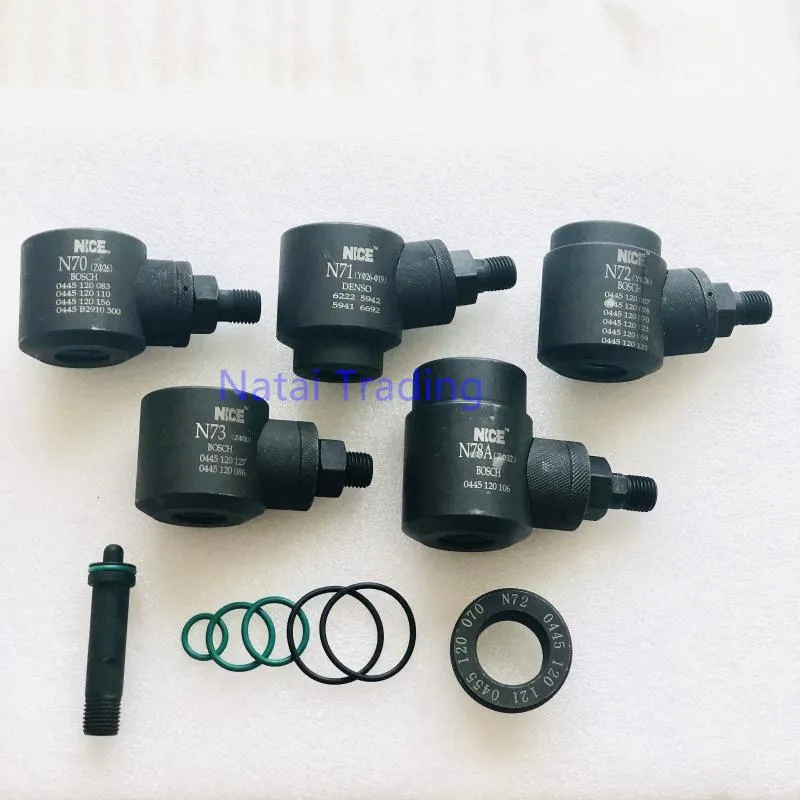 Diagnostic Tools 5pcs Adapters For And Denso Common Rail Diesel Injector, Fuel Injector Short Clamps Holder, Repair Tool Kits