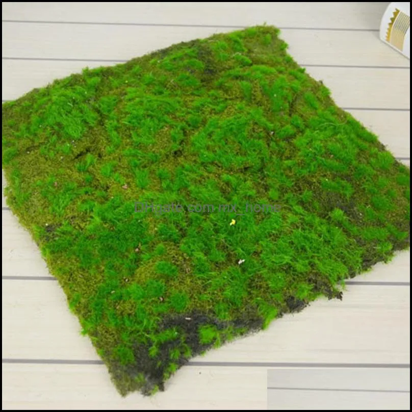 Wholesale-30X30cm Micro Landscape Artificial Moss Grass Lawn Turf DIY Mini Fairy Garden Simulation Plants Home Landscaping Wall Decor