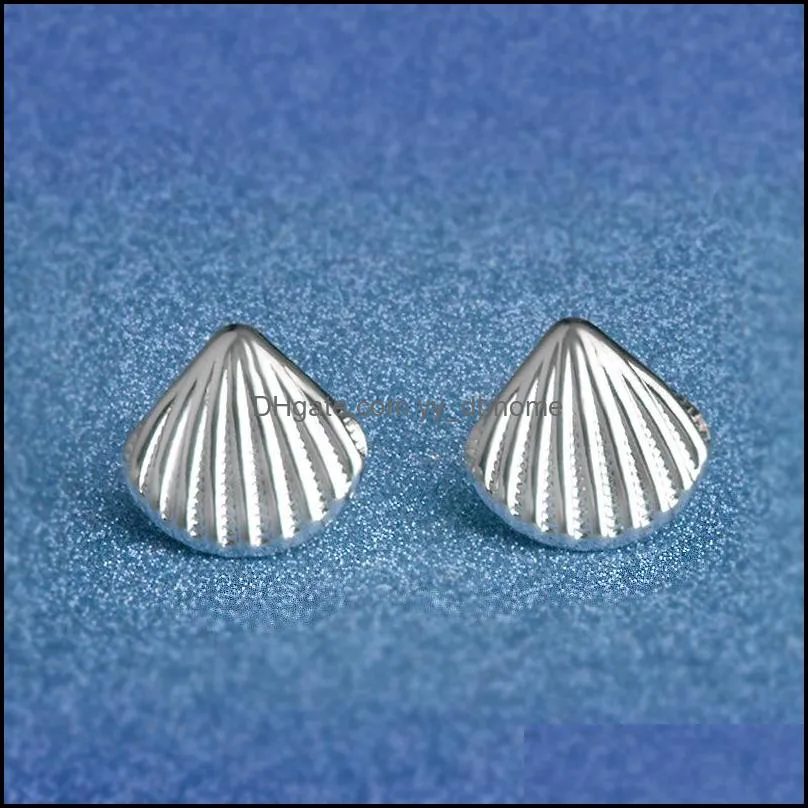 silver stud earrings for women girl party hot sale shell earring ear ring fashion jewelry wholesale free shipping 0667wh