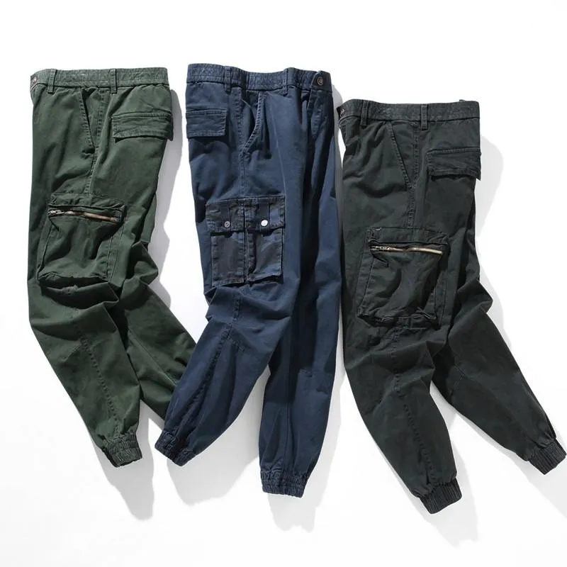 Calça de calça masculina Cidade Cargo Tático Classic Classic Caminhadas ao ar livre Camuflagem Multi Pocketsmen's Military Pocketsmen