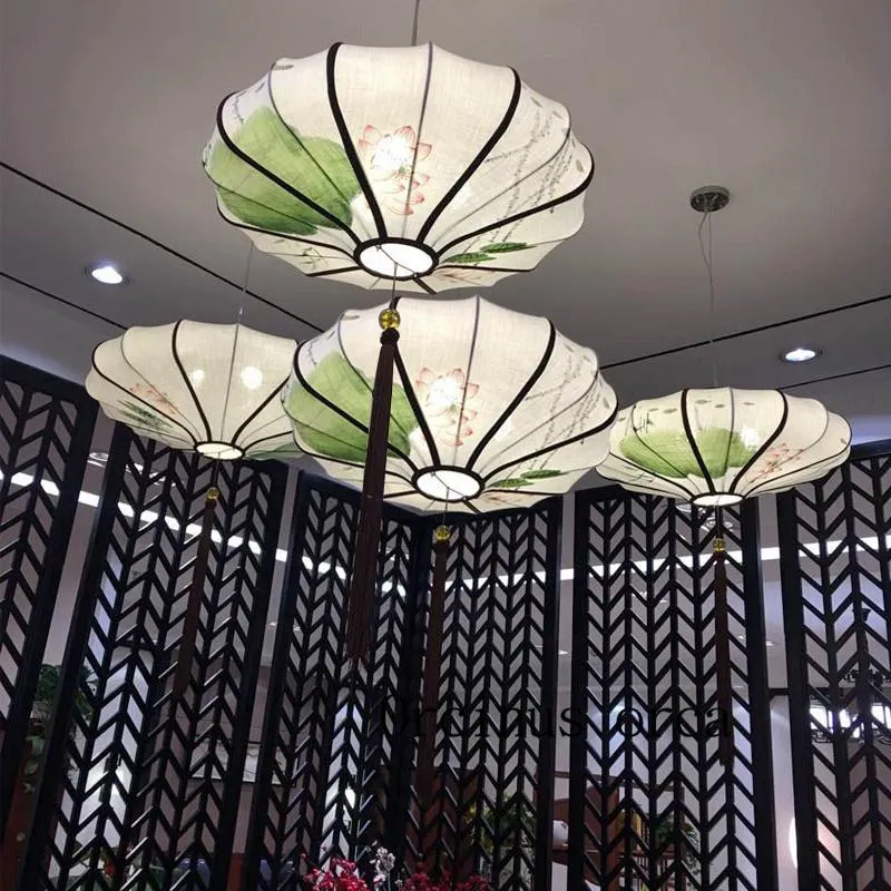 Lampes suspendues Le style chinois Lustre Sud-Est Classique El Restaurant Wind Zen Creative Lampe LanternePendentif