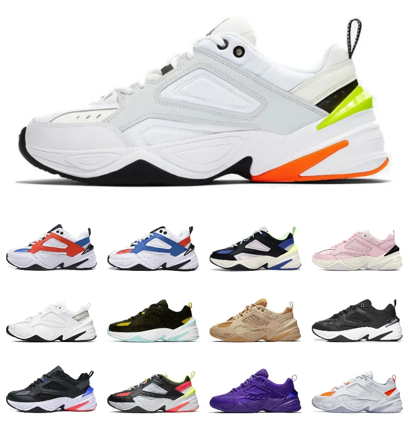 NIEUWE M2K Tekno Dames Loopschoenen Heren Triple Wit Zwart Oranje Zeil Rood Linnen Atmosfeer Grijs Hyper Jade Phantom Olijf Druif Pruim Krijt Racer Blauw Designer Sneakers