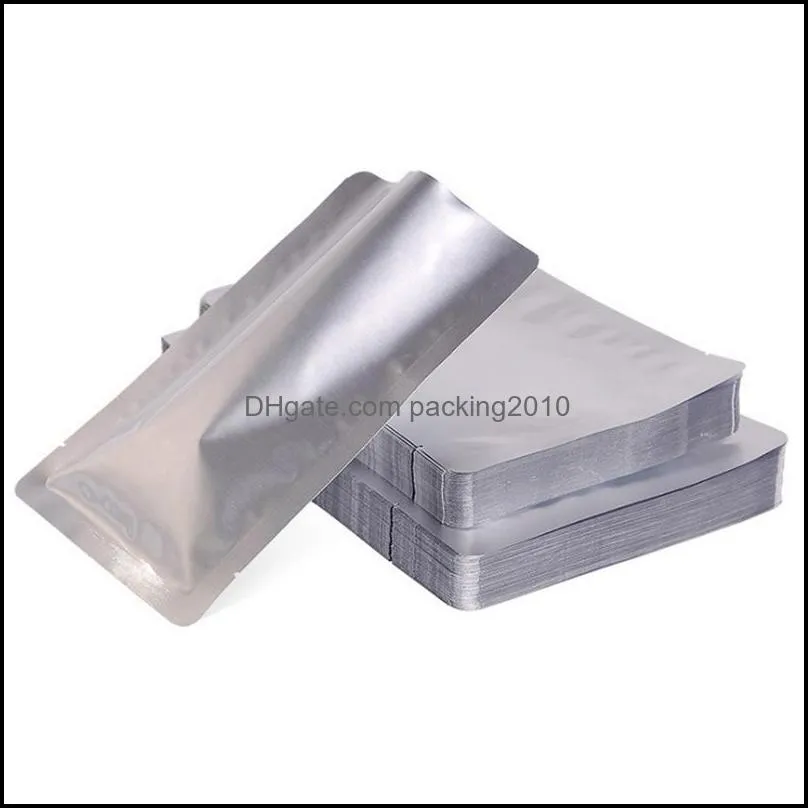 100pcs Silver Vacuum Sealer Aluminum Foil Mylar Storage Bags Snack Pouches Home Kitchen Tools For Convenient Food Nuts