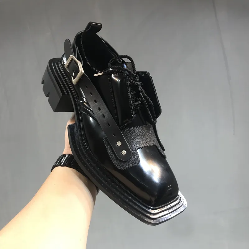 Schnalle Mann Chunky Schuh handgemachte Männer Mönch Schuhe Luxus Desinger Herren Derby Schuhe Riemen