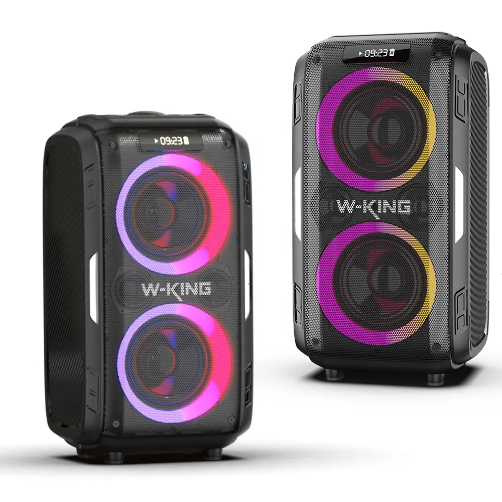 W-King T9 Pro Outdoor Speakers Портативный 120 Вт силовой стерео беспроводной громкоговоритель Bluetooth с RGB Lights for Party Support Guitar ввод