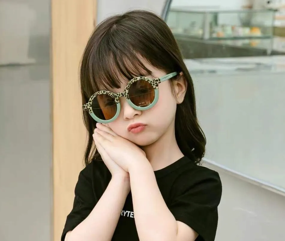 été PRINTEMPS Enfants lunettes de soleil personnalité petit visage mignon rond princesse bébé parasol lunettes de soleil filles et garçons Uv protection enfant mode lunettes lunettes