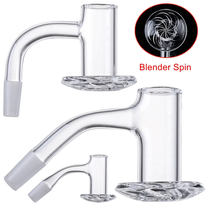 Tamamen Kaynak Kuvars Banger 10mm 14mm Erkek Jiont Sigara Aksesuarları Blender Spin Banger Tırnaklar Bükülmüş kenar dikişsiz Bangers Cam Bongs Terp İnci Yağ Teçhizatları