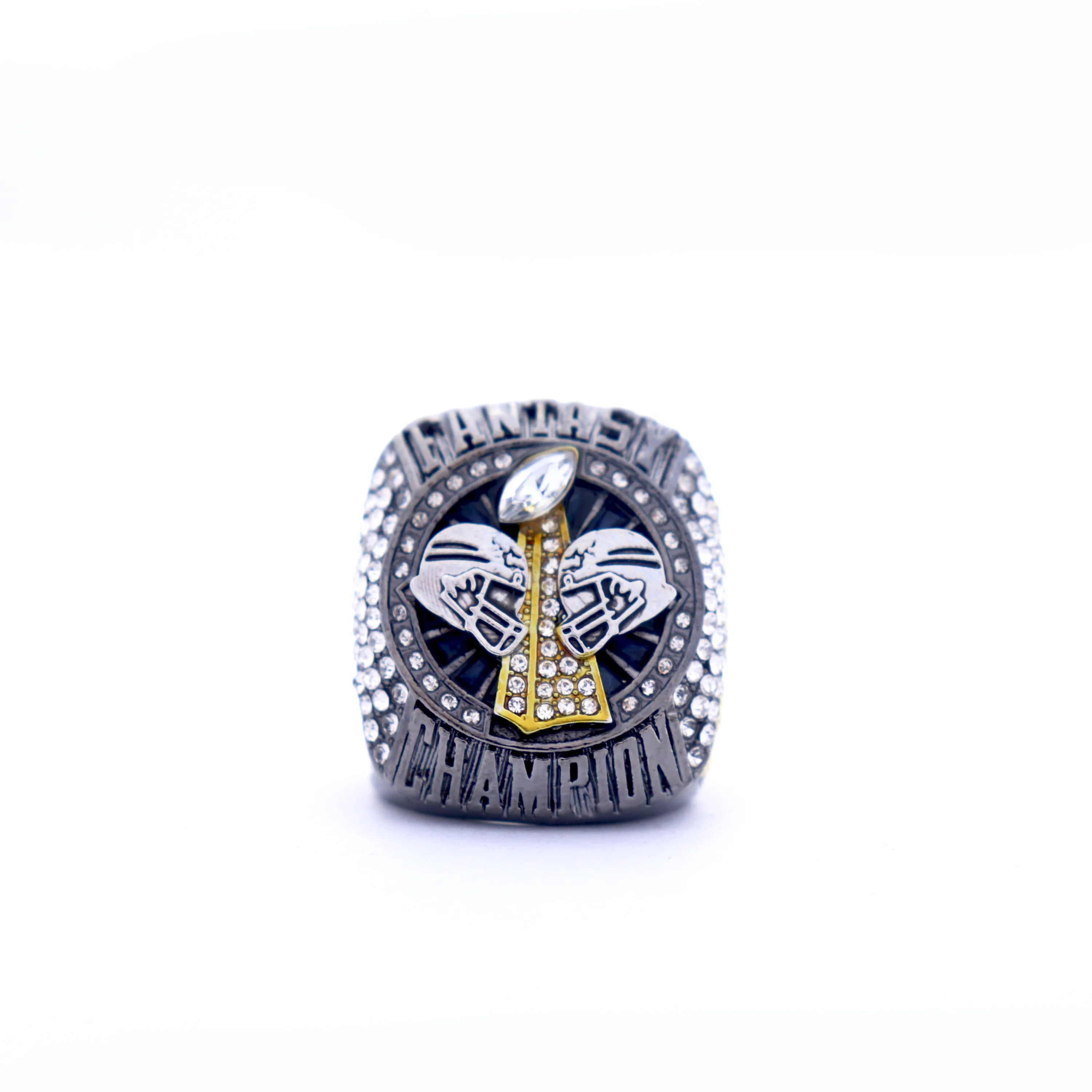 2021 Fantasy Football Championship Ring | Gunmetal and Gold Tone | Award for FFL Champion