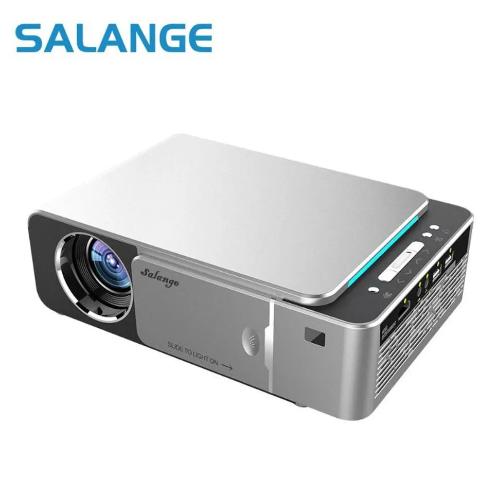 Salange Full HD Projector LED, 지원 4K 3500 루멘 USB 1080P 휴대용 홈 시네마 프로위터 Bluetooth Wi -Fi Beamer Projectors2773