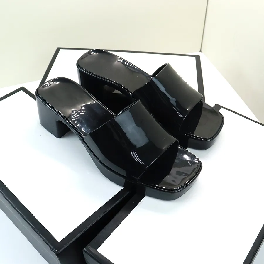 Designer Fruit Platform Glass Slipper Heels For Women Embossed