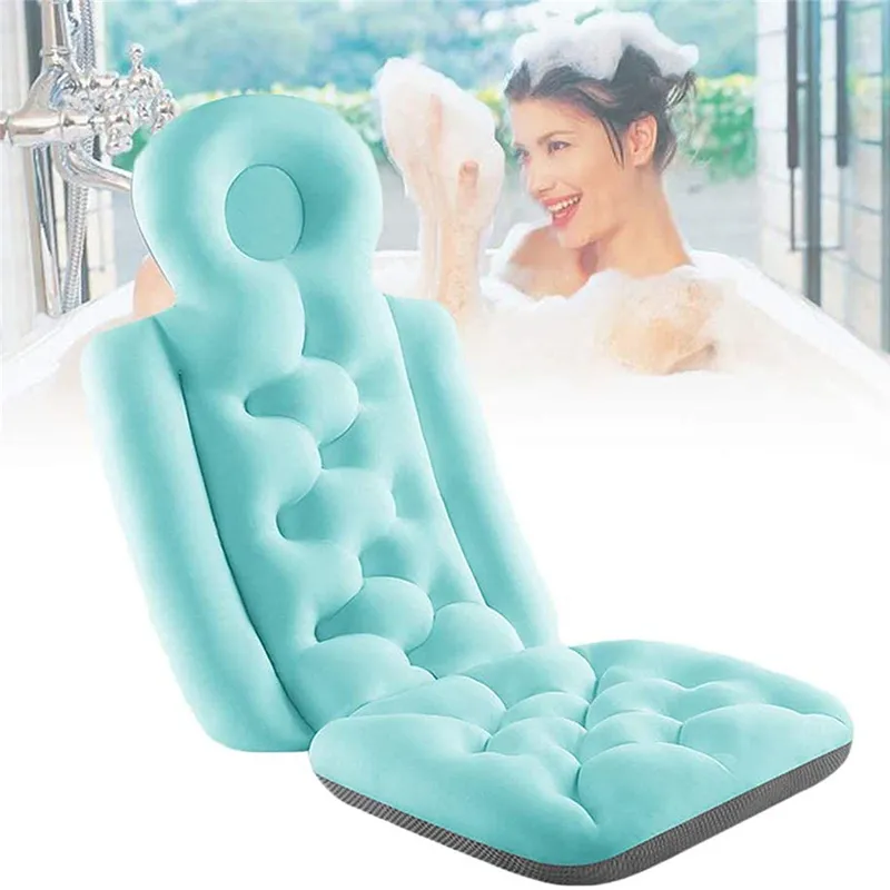 1PC Cuscino da bagno per adulti Cuscino confortevole Cuscino da bagno Spa Corpo Cuscino per vasca da bagno Antiscivolo Collo Schiena Rilassamento Strumento di fornitura per il bagno