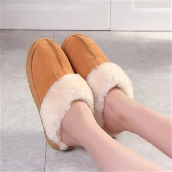 2022 classique AUS pantoufles chaudes peau de chèvre bottes de neige en peau de mouton tan noir gris rose homme femmes pantoufles bottes garder chaussures au chaud 14color