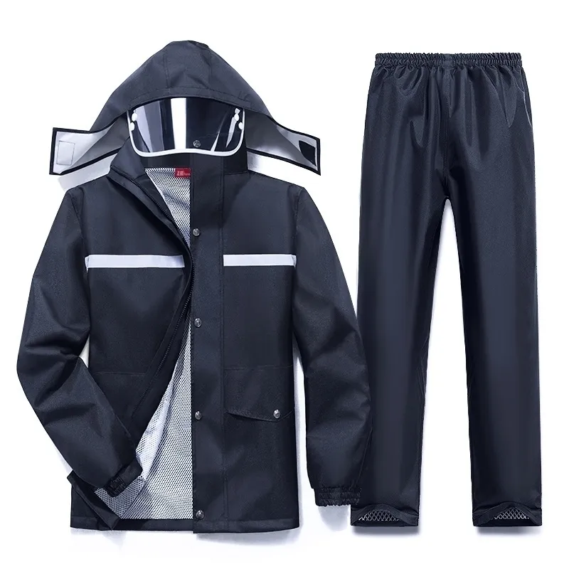 Modna płaszcz przeciwdeszczowy Spodnie Suit podzielone wodoodporne męskie męskie bateria Dorosła jazda samochodem podwójne ciało zagęszczanie zamieszek 3dyyy18 Y200324