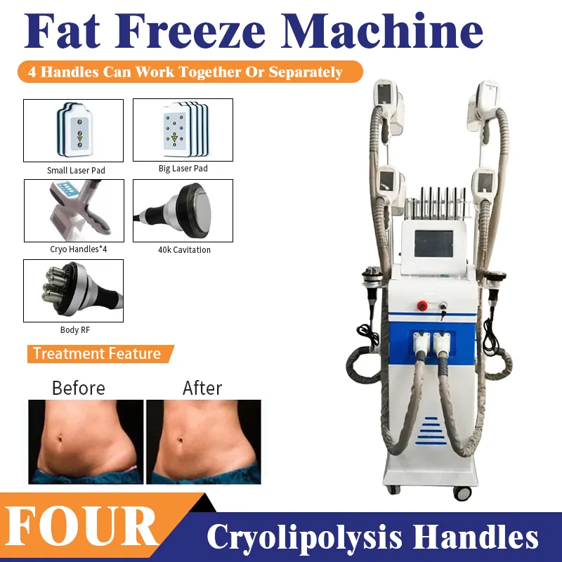 4 kriyo, kriyolipoliz zayıflama güzelliği Liposuction Lipo Dondurucu Lipo Kriyoterapi Yağ Donma Makinesi