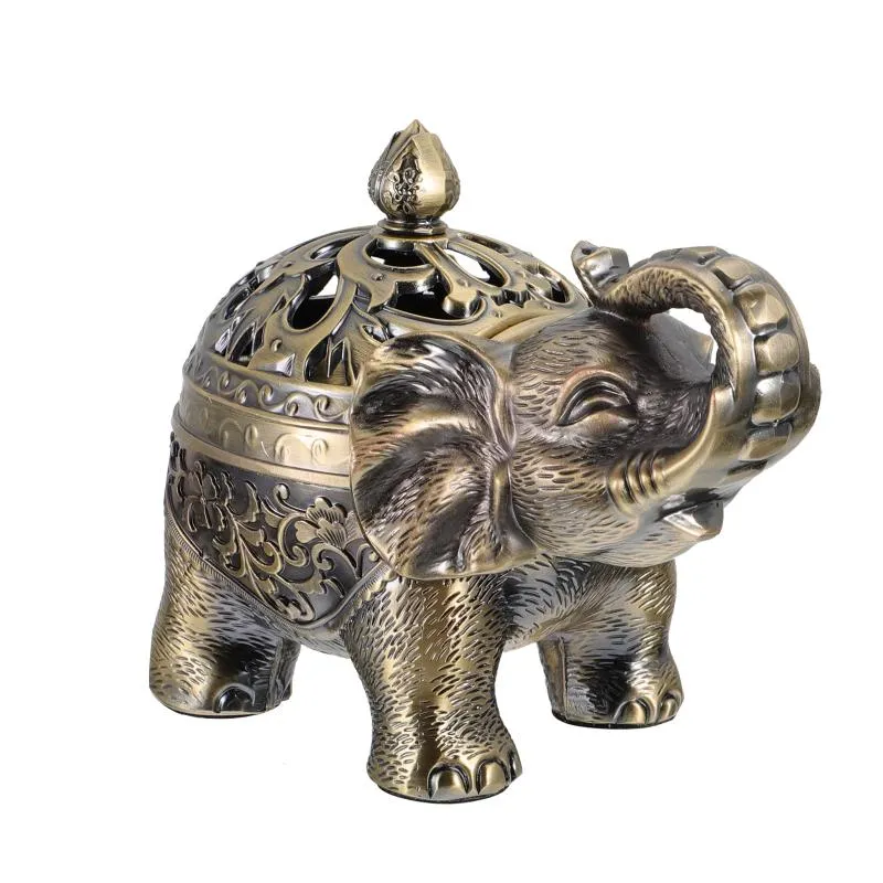 Fragrance Lamps 1pc Metal Craft Elephant Modeling Incense Burner Creative StoveFragrance