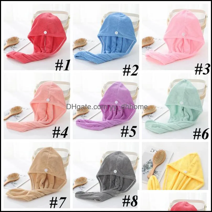 microfiber hair fast drying dryer towel bath wrap hat quick cap turban dry lady household tool wll538