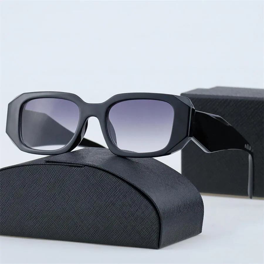 Designer oversized zonnebril voor vrouw man merk goggle strand zonnebril retro klein frame uv400 unisex zonnebril zwarte bril Optionele bril met doos