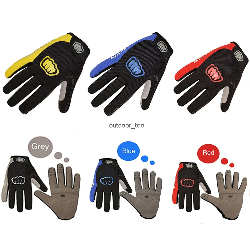 1 Pair Autumn Winter Full Finger touch screen Cycling Gloves Sport Bicycle Gym Fitness MTB Bike