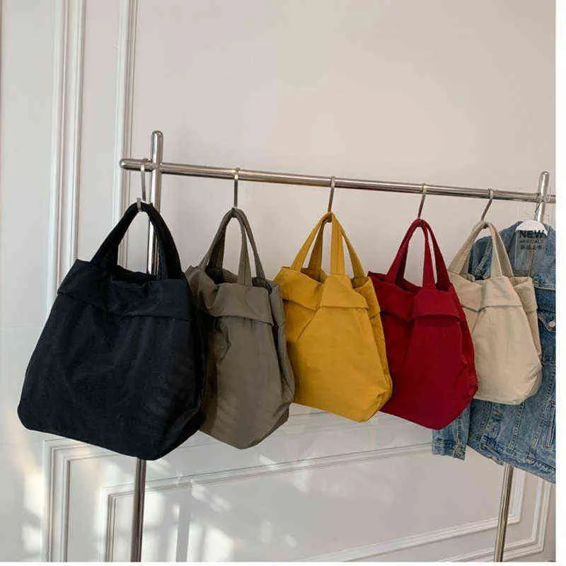 Wodoodporne nylonowe nylonowe worka na ramię na ramię damskie płótno torby kupujące torby krzyżowe dla kobiet G220531