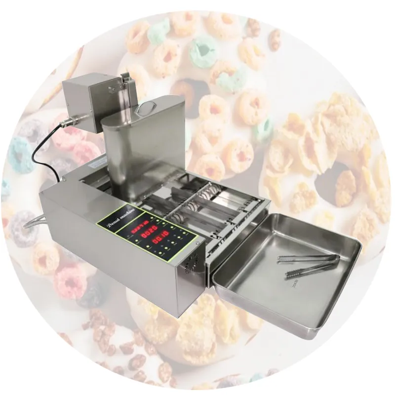 2200W Four-Row Mini Donut Machine Commercial Rostfritt stål Multifunktion Automatisk Donut Forming Machine
