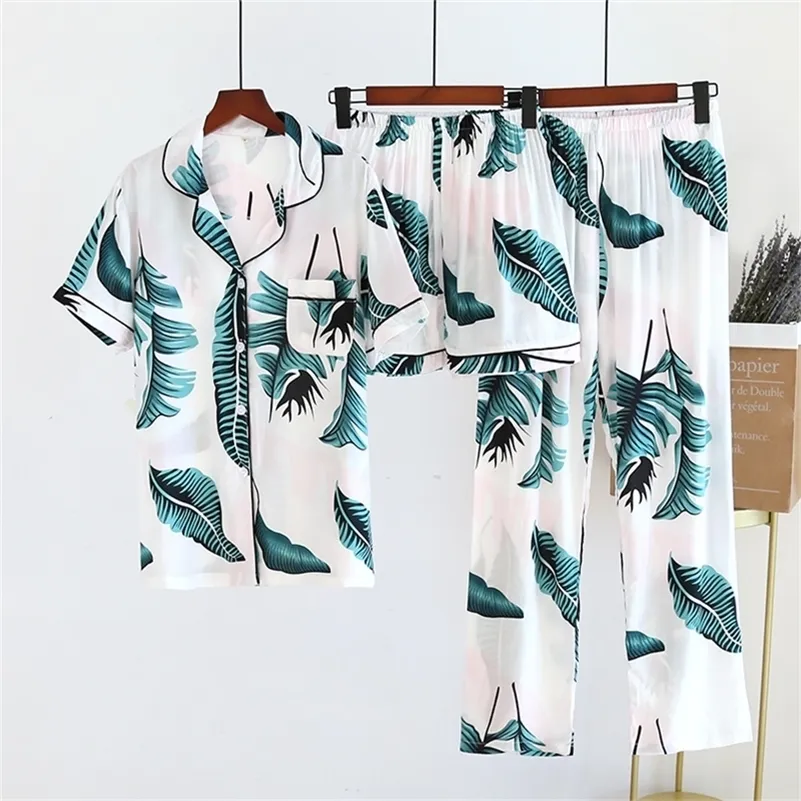 Pyjama's voor vrouwen Spring en Summer 100 Viscose Home Kleding Pyjama Shorts Vrouwen Nachtwear vrouwelijke set vrouw 2 stuks 220708