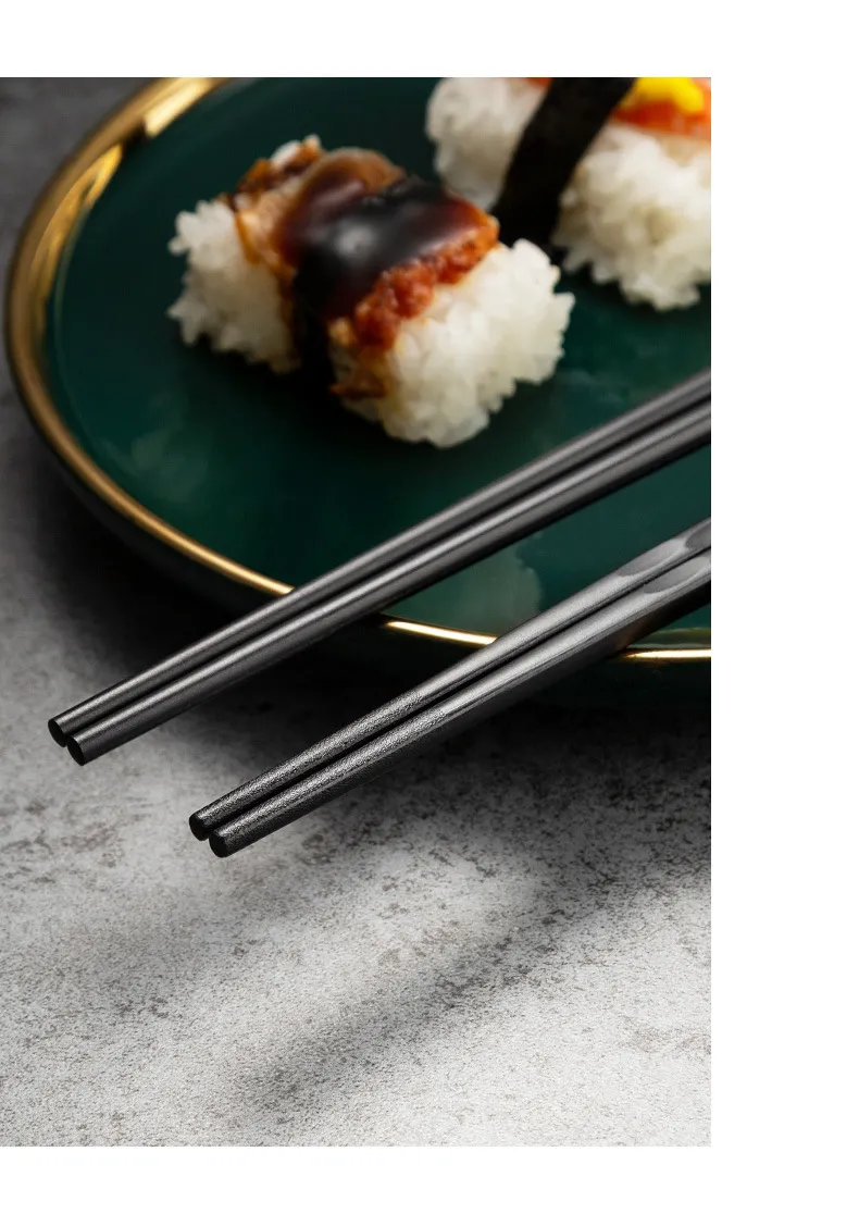 ZYDYRX 10 Paia Bacchette Sushi Lavabili Chopsticks Legno Cinesi
