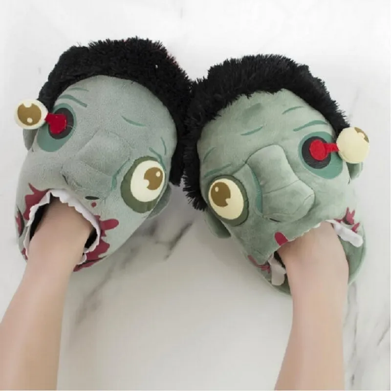 Plush Zombie Dog Slippers Ravenous Design Warm And Cozy For