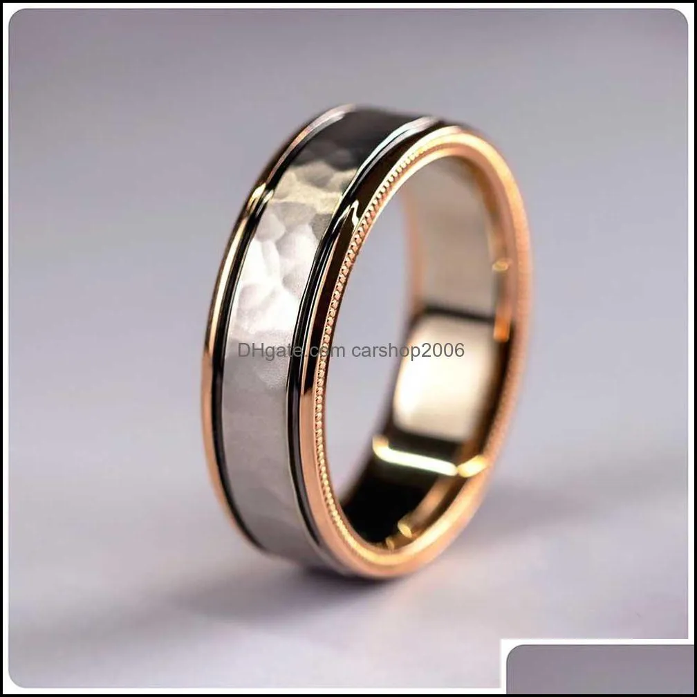 gorgeous 3pcs/set women wedding rings aaa cz two tone romantic female engagement rings carshop2006