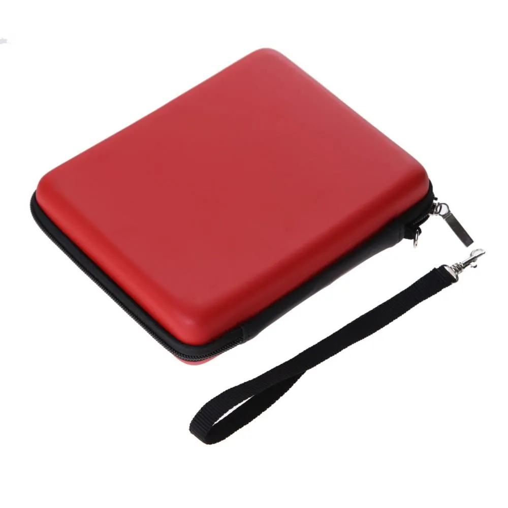 High Quality Red Anti-Shock EVA Protective Storage Case Cover Bag with Strap for 2 DS Console for HDD Phone USB