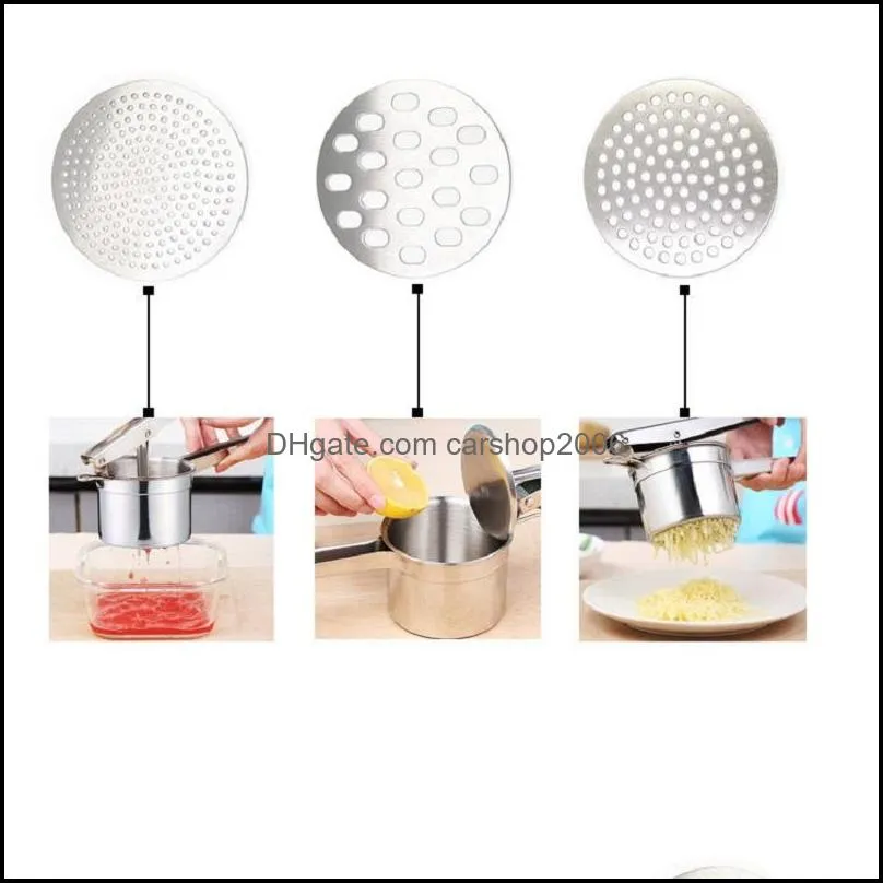 Hot sale three in one stainless steel potato press manual juicer creative kitchen gadgets spot wholesale