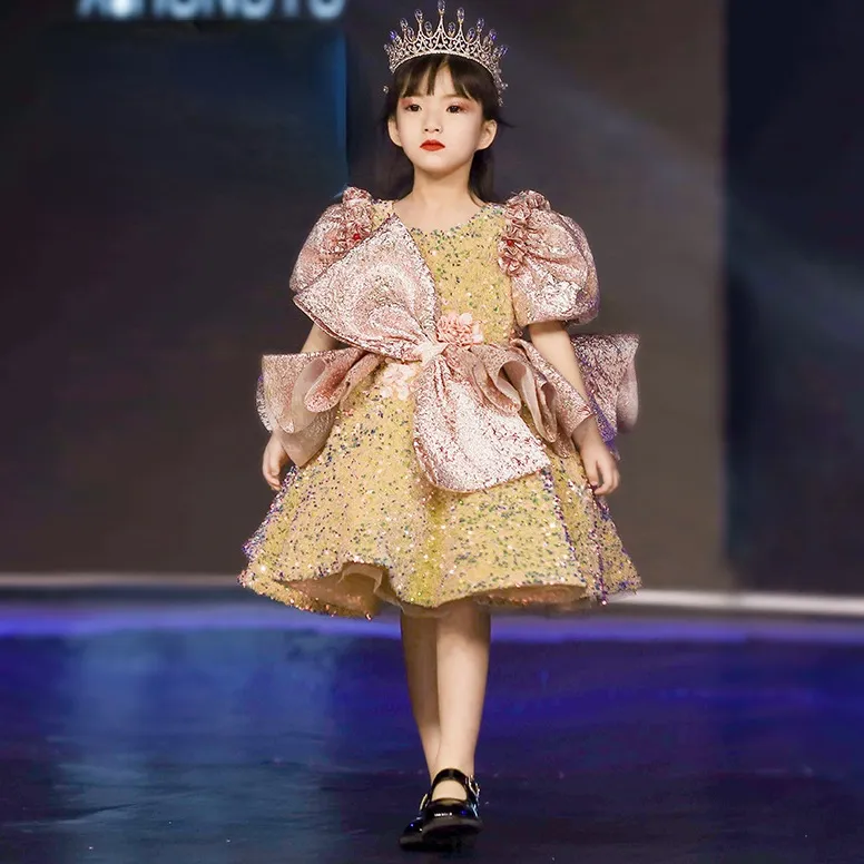 Sequin Ball Gowns For Little Divas: Gold Sequined... From Weddingpromgirl,  $169.83 | DHgate.Com