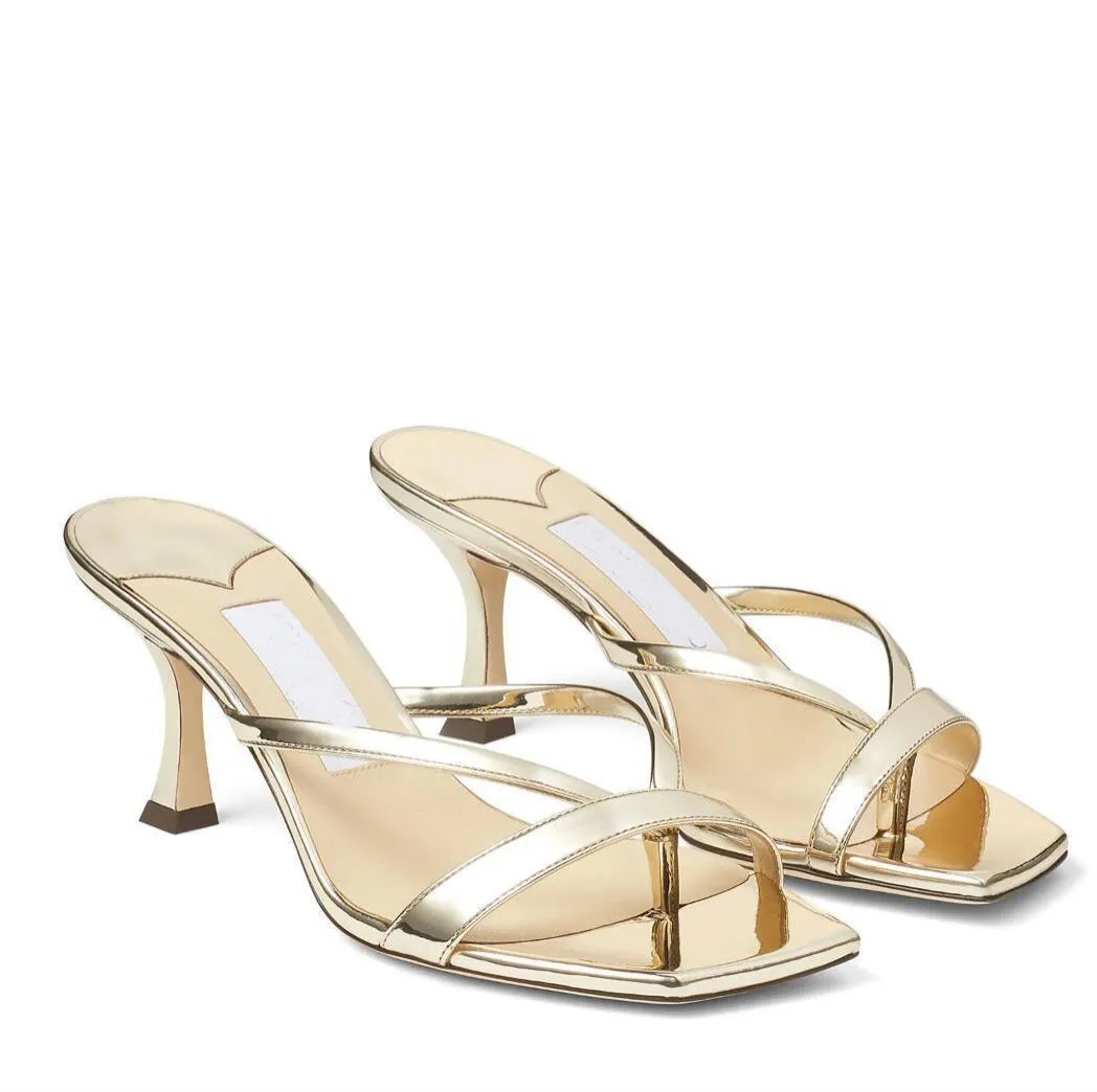Top luksusowe sandały maelie buty kobiety NAPPA skórzane klapki słynne marki wysokie obcasy dama wygoda spacery EU35-43