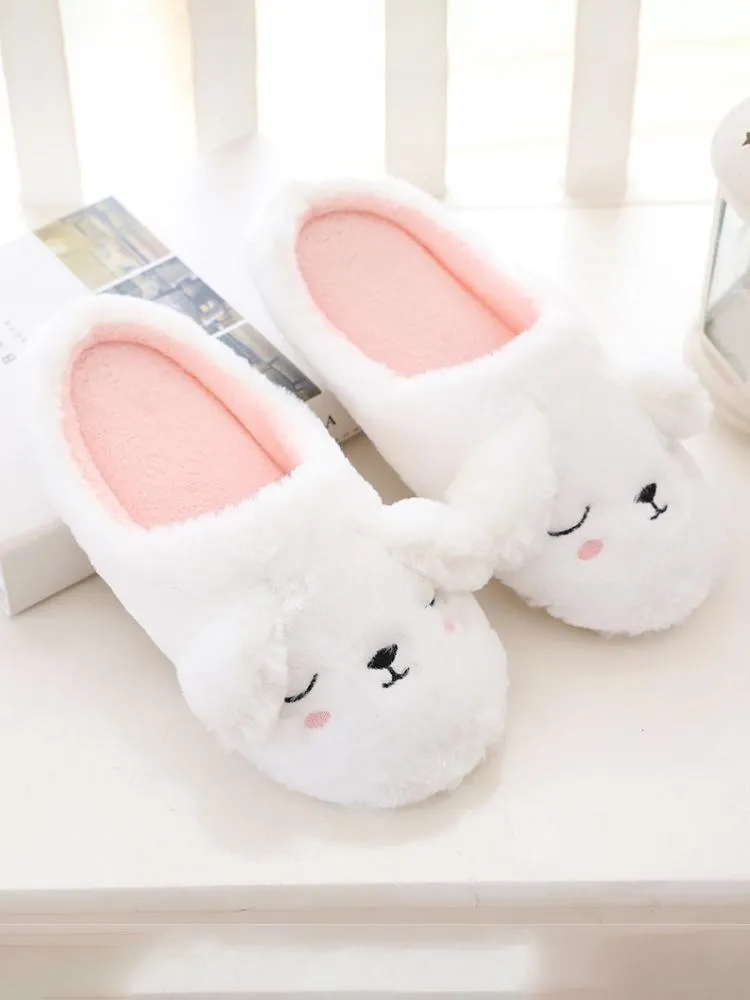 Color Plush Slippers Women Home Floor Cotton Slippers Warm Autumn Winter Ladies Slippers for Home Casual Indoor Shoes VT1304 (4)