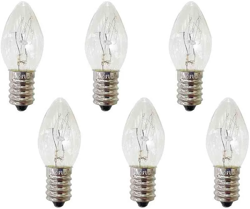 6pack 7W 10W Ночной свет SES E12 E14 Небольшой Винт Эдисон с 110 В до 240 В запасной запасной лампочки для соляной лампы HIMALAI H220428