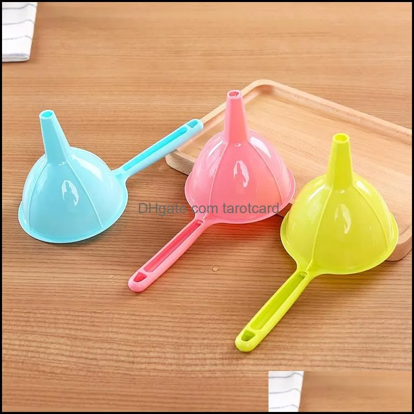 Food Grade Funnel Portable Plastic Multi Function Long Handle Liquid Funnels Home Kitchen Tool Pure Color 0 9xy bb9