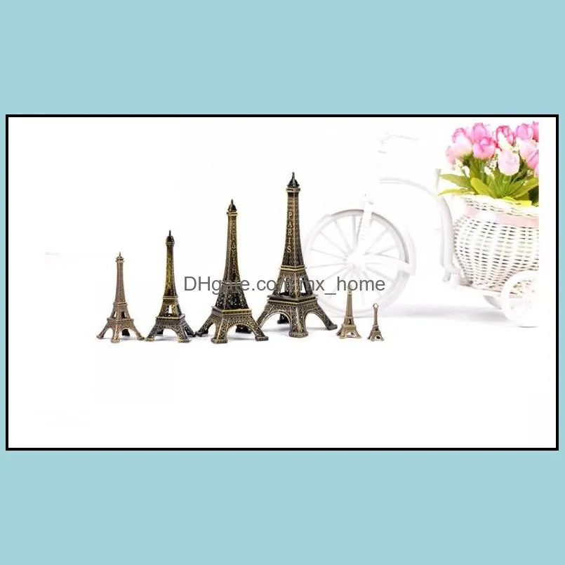 Vintage Design Paris Eiffel Tower Metallic Model Bronze Color home Craft for Wedding Gift Shooting Prop Home Decoration Supplies