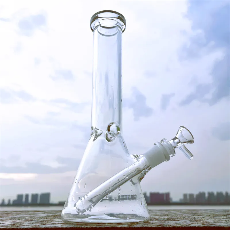 10 "klasik beher bong ile ICCE Catcher kalınlığı ile beher taban su boruları downstem basit cam bongs ile sigara içmek için