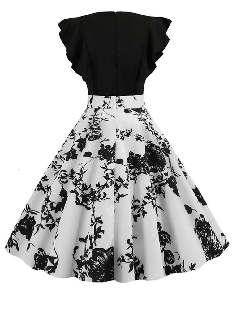 Floral Patchwork Rockabilly Dress Vintage Style... From Julia_dress, $45.24  In Bulk | DHgate.Com