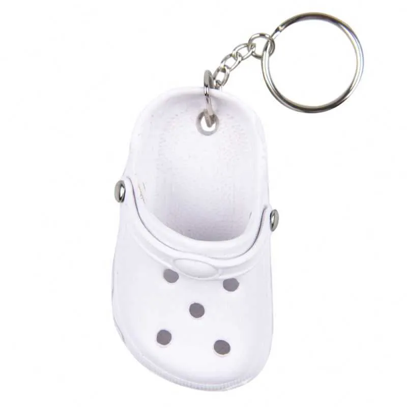Wellfine porte-clés personnalisé porte-clés en silicone Croc porte-clés Bracelet bracelet porte-clés