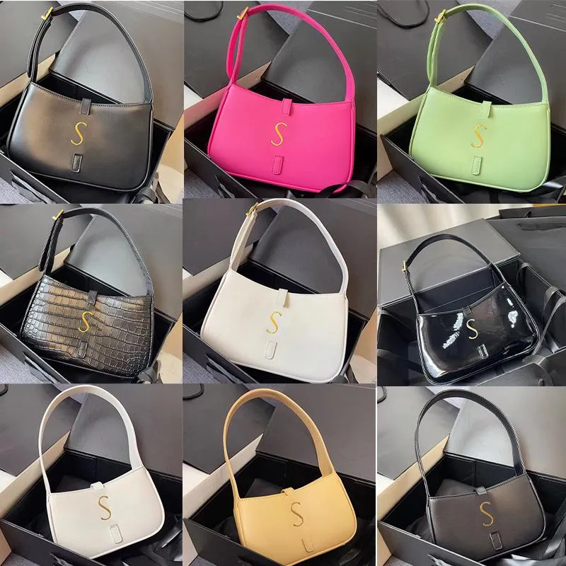 Kadınlar LE5A7 Torba Altın Logo Pürüzsüz Deri Hobo Under Embor Bag Le 5 A 7 Luxurys Tasarımcıları Çantalar Omuz Çantaları Ayarlanabilir Kayış