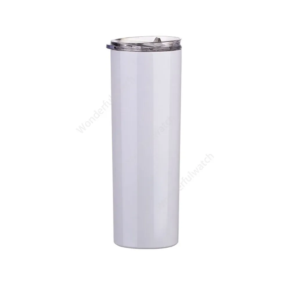 20oz sublimation straight tumblers with straw and lid blanks white Stainless Steel Vacuum Insulated tapered Slim DIY 20 oz Cup Car Coffee Sea Shipping 300lots DAW471