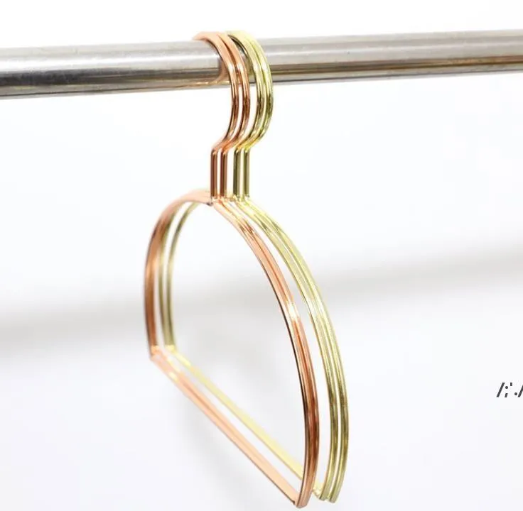 Semicircle Metal Hanger Nordic Style Rose Gold Iron Hangers Rack för halsduk Bälte och handdukskläder Organiserare