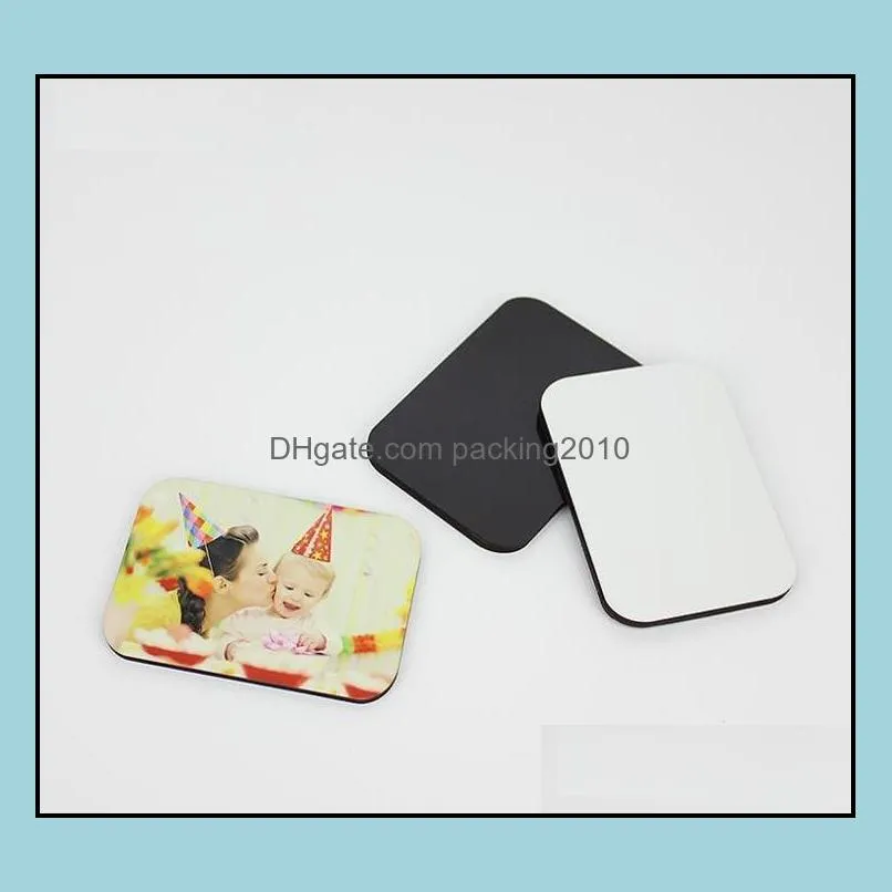 Soft Refrigerator Magnets DIY Sublimation Blanks Magnet HOME Decorate Arts Magnetic Tape Circular Rectangle heartshaped SN2783