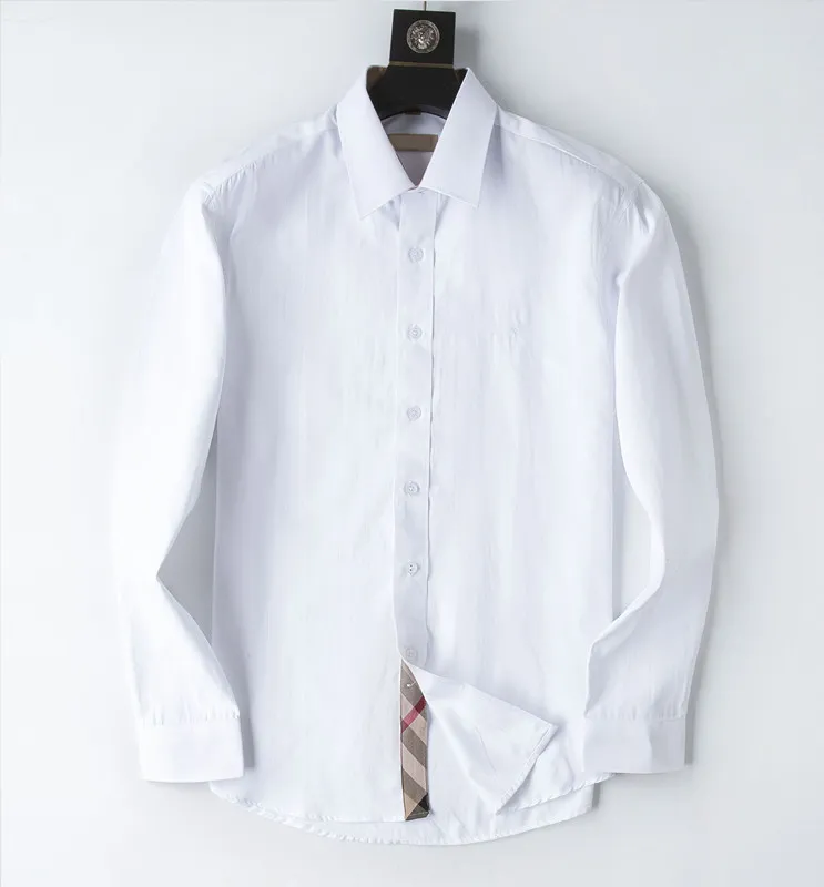 Camicie eleganti da uomo bberry Polka Dot Mens Designer Shirt Autunno manica lunga Casual Mens Dres Hot Style Homme Abbigliamento M-4XL