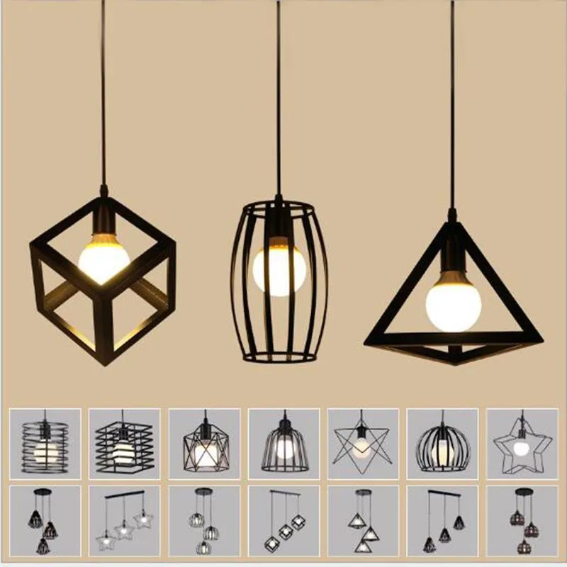 Pendant Lamps Modern Lights Black Nordic Lighting Fixtures Dining Room Restaurant Cafe Bedroom Kitchen Lamp Hanging Light LuminairePendant L