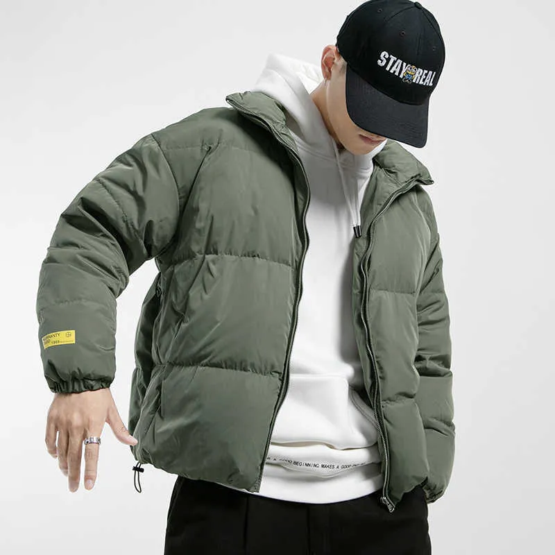 2022 jaqueta de inverno quente masculina moda moda parka homens quebra -vento grossos colar de gola de inverno para mulheres dropshipping