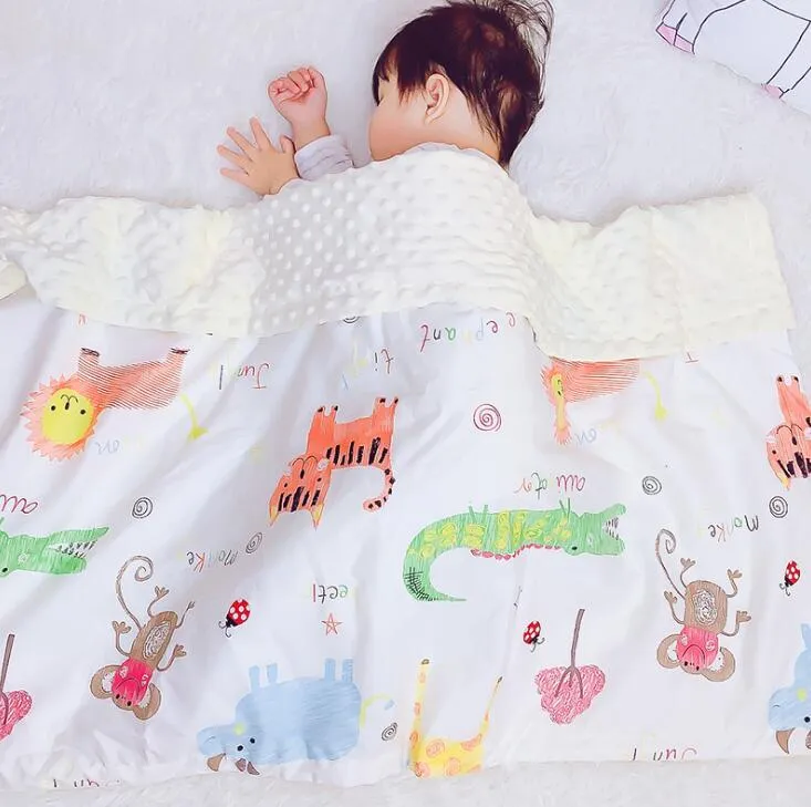 Baby Cotton Blanket Soft Air Conditioning Blanket Children Flower Printed Kids Baby Comfort Nap Blankets Kindergarten Quilt 75*110cm YL443