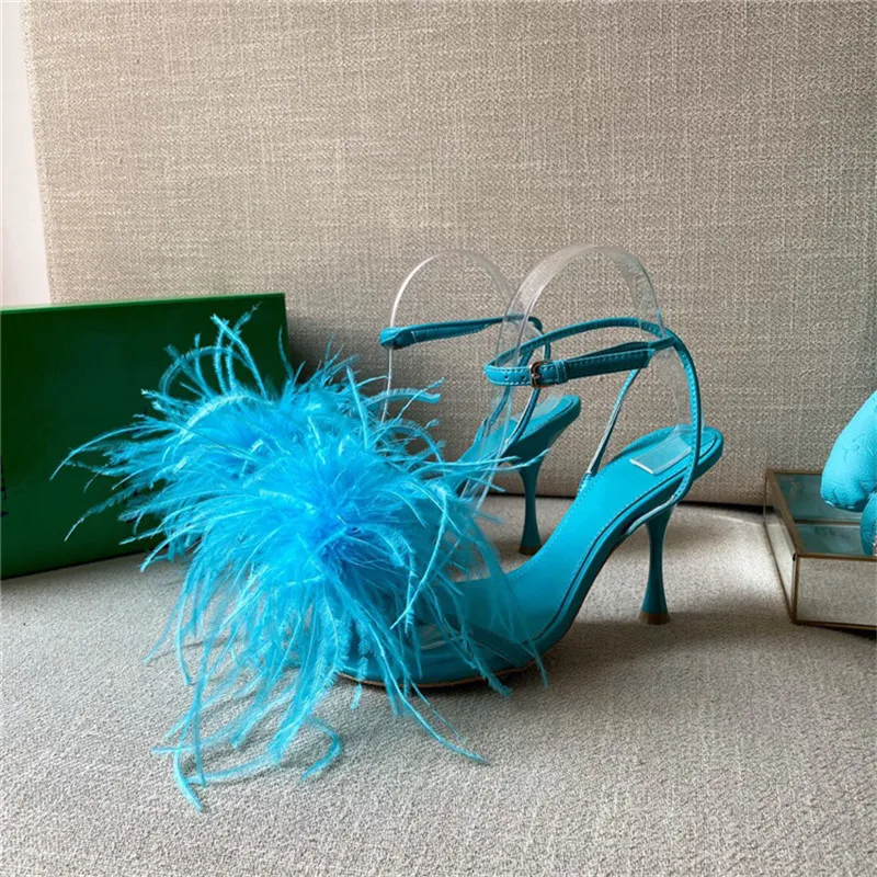 Designer deals feather heels