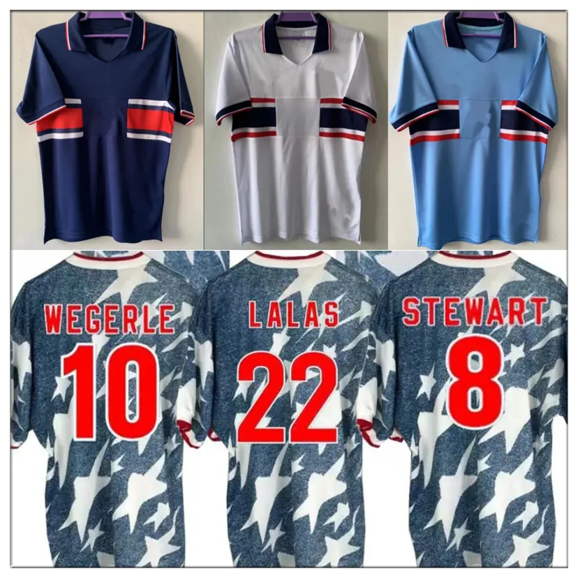 RETRO 1994 1995 1997 classica maglia da trasferta maglie calcio stati uniti Wegerle Lalas Ramos Balboa 94 magliette da calcio classiche